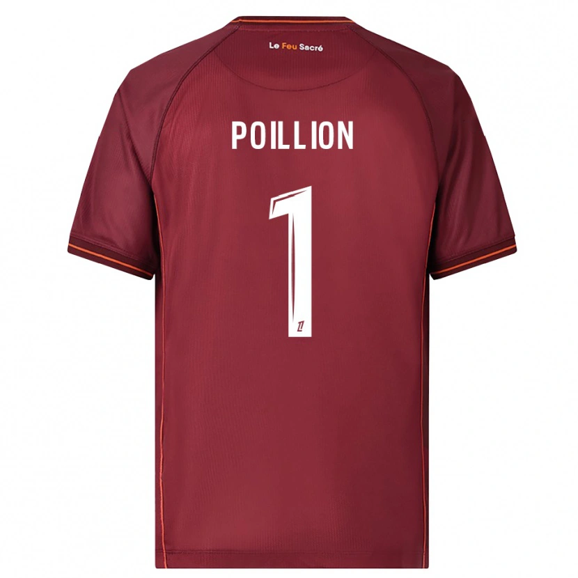 DanxenメンズNoé Poillion#1バーガンディ白ホームシャツ2025/26ジャージーユニフォーム