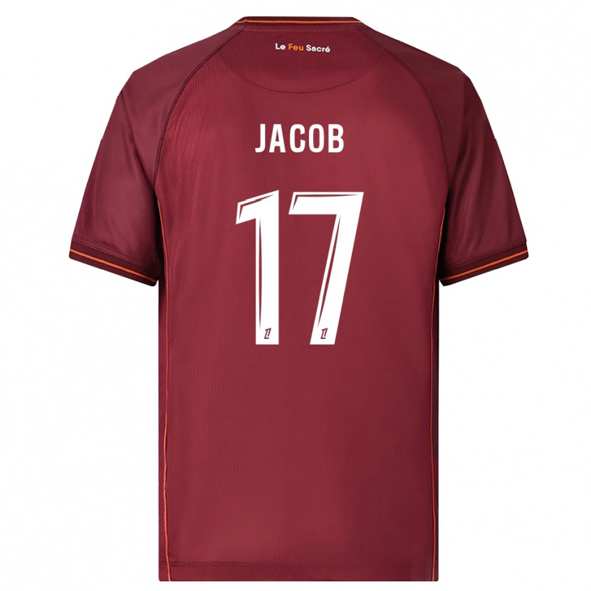 DanxenメンズLisa Jacob#17バーガンディ白ホームシャツ2025/26ジャージーユニフォーム