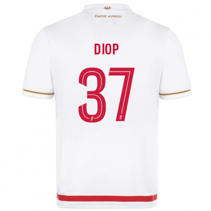Danxenメンズイードン・ディオプ#37赤白ホームシャツ2025/26ジャージーユニフォーム