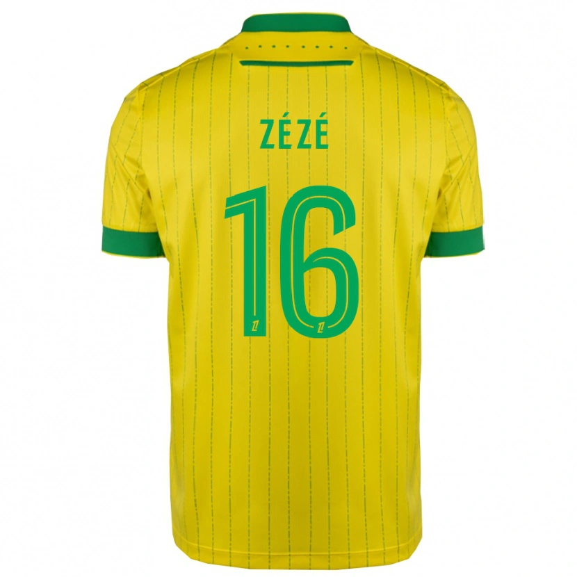 DanxenメンズYanel Zézé#16黄緑ホームシャツ2025/26ジャージーユニフォーム