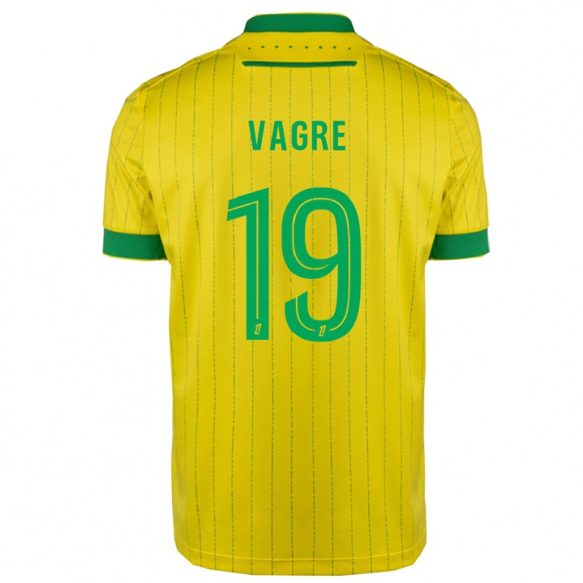 DanxenメンズNaomie Vagre#19黄緑ホームシャツ2025/26ジャージーユニフォーム