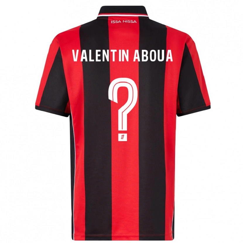 DanxenメンズLouis Valentin Aboua#0赤黒ホームシャツ2025/26ジャージーユニフォーム