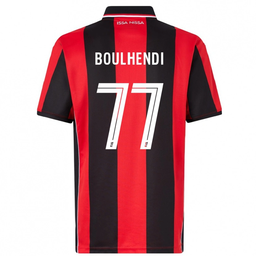 DanxenメンズTeddy Boulhendi#77赤黒ホームシャツ2025/26ジャージーユニフォーム