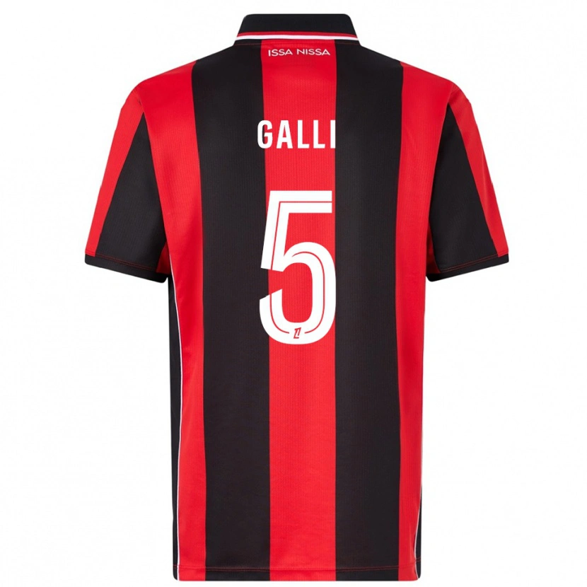DanxenメンズClara Galli#5赤黒ホームシャツ2025/26ジャージーユニフォーム