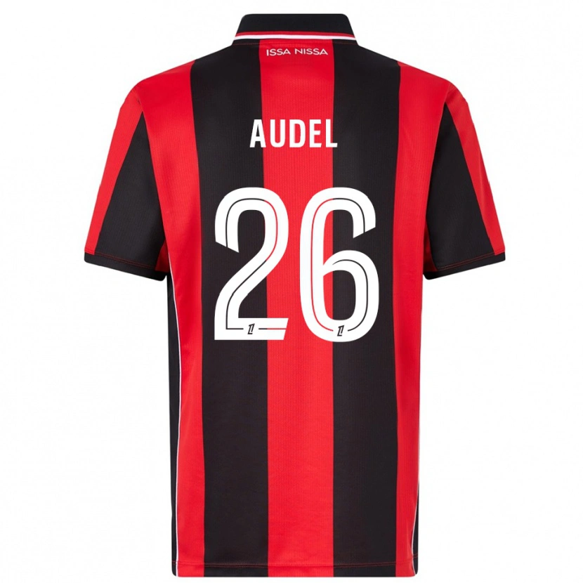 DanxenメンズJohan Audel#26赤黒ホームシャツ2025/26ジャージーユニフォーム