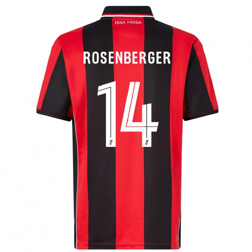 DanxenメンズLéa Rosenberger#14赤黒ホームシャツ2025/26ジャージーユニフォーム