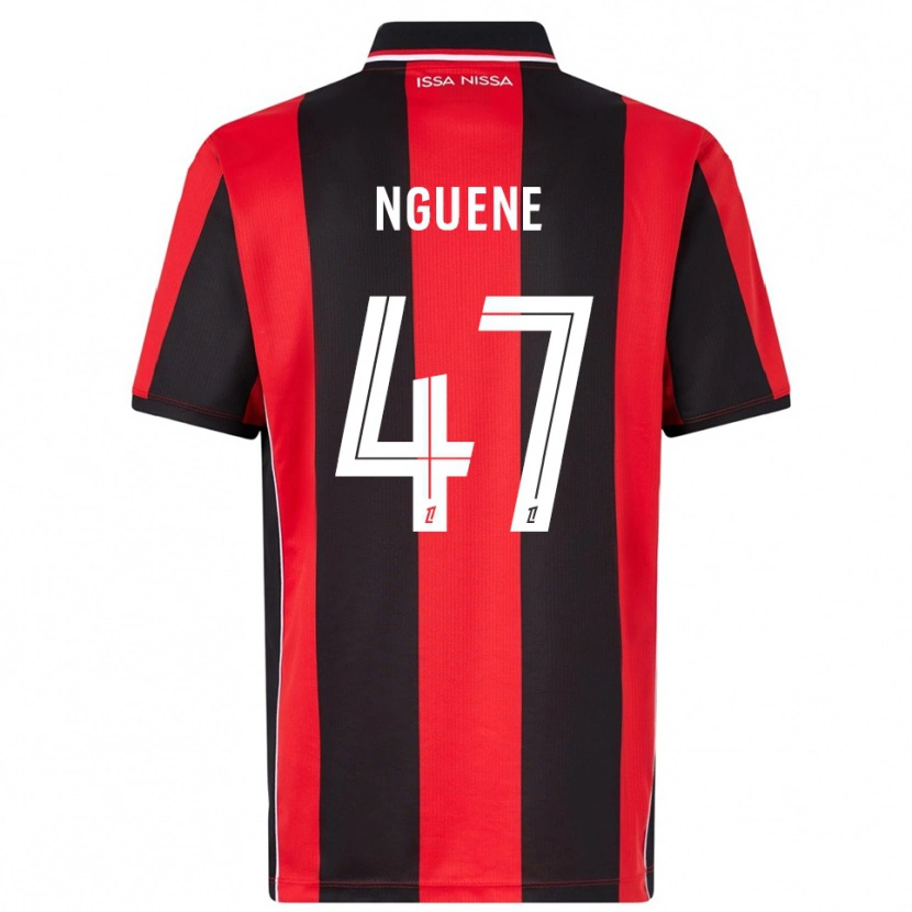 DanxenメンズBernard Nguene#47赤黒ホームシャツ2025/26ジャージーユニフォーム