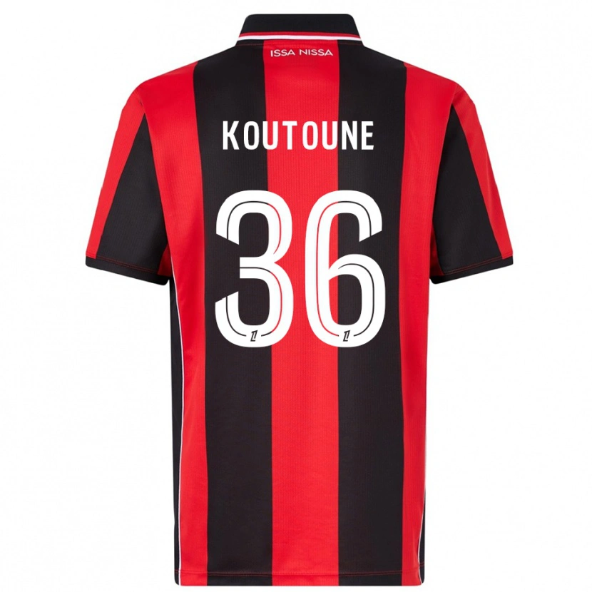 DanxenメンズHamza Koutoune#36赤黒ホームシャツ2025/26ジャージーユニフォーム