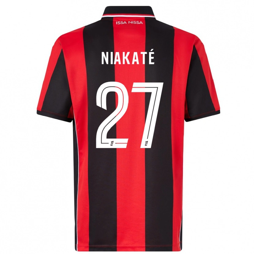 DanxenメンズYakaré Niakaté#27赤黒ホームシャツ2025/26ジャージーユニフォーム