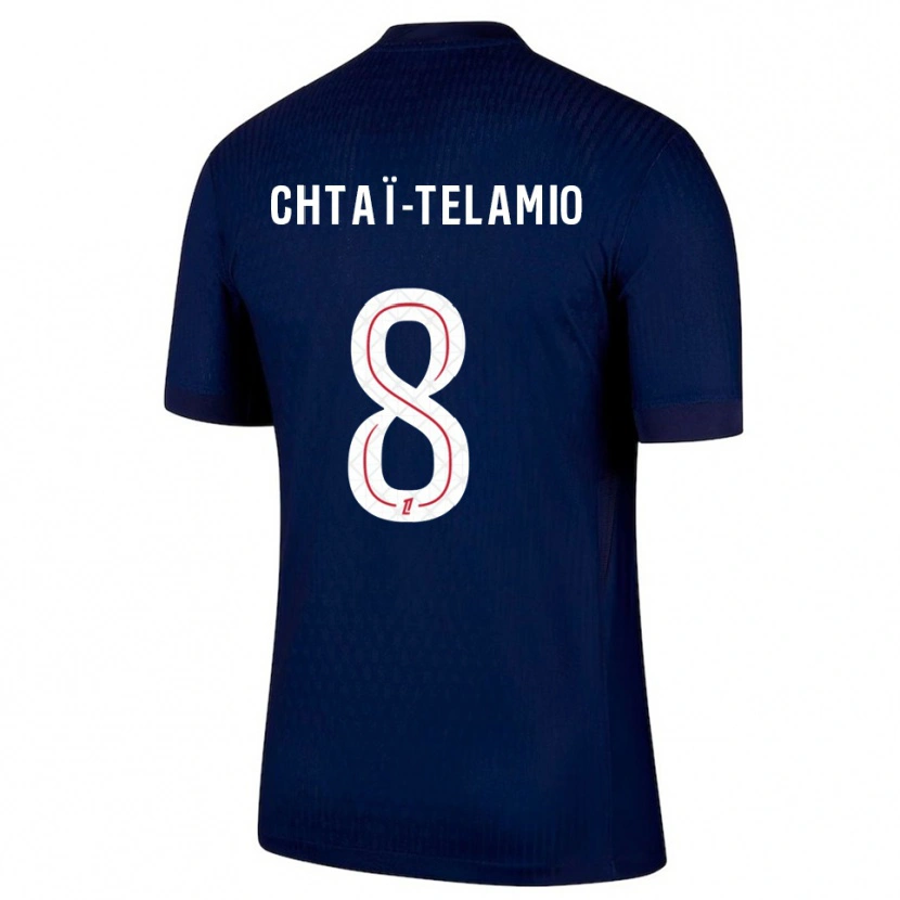 DanxenメンズZayon Chtaï-Telamio#8紺赤ホームシャツ2025/26ジャージーユニフォーム