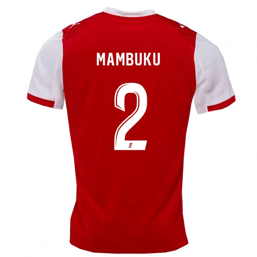 DanxenメンズJean Mambuku#2赤白ホームシャツ2025/26ジャージーユニフォーム