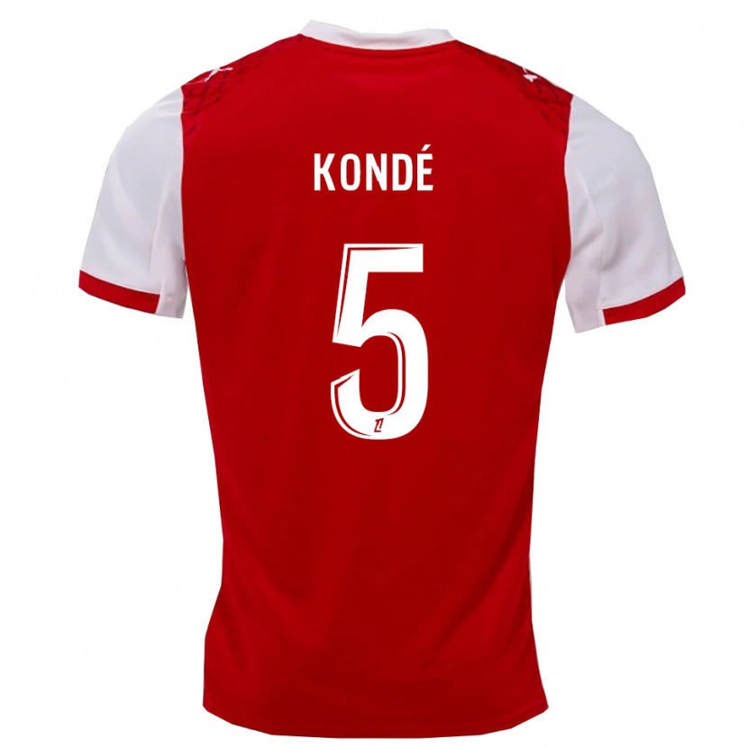 DanxenメンズJean-Charles Kondé#5赤白ホームシャツ2025/26ジャージーユニフォーム