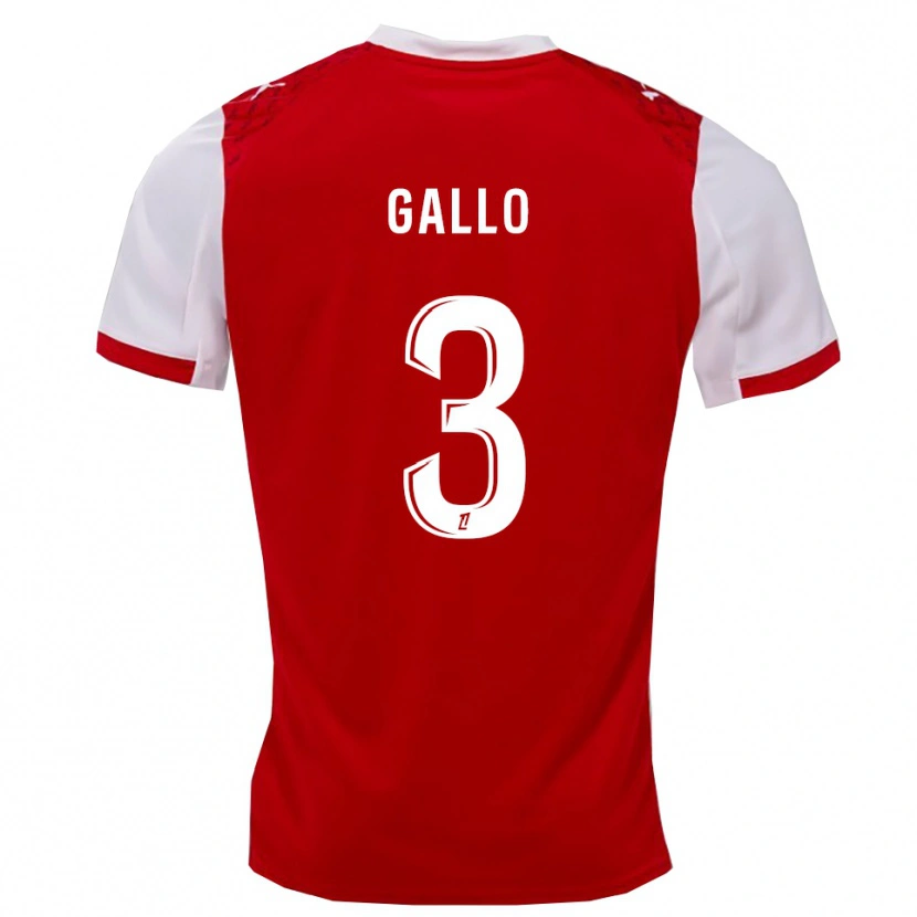 DanxenメンズNoan Gallo#3赤白ホームシャツ2025/26ジャージーユニフォーム