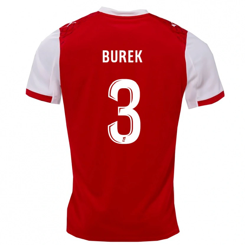 DanxenメンズSacha Burek#3赤白ホームシャツ2025/26ジャージーユニフォーム