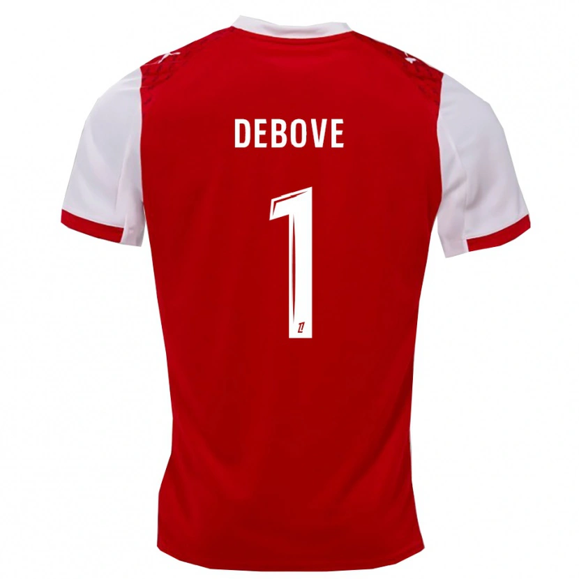 DanxenメンズMaxime Debove#1赤白ホームシャツ2025/26ジャージーユニフォーム