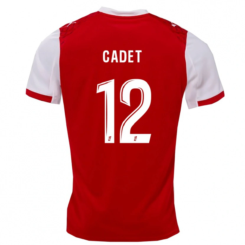 DanxenメンズCharlélie Cadet#12赤白ホームシャツ2025/26ジャージーユニフォーム