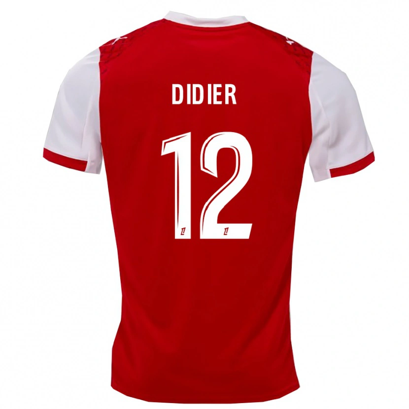DanxenメンズHaïlé Didier#12赤白ホームシャツ2025/26ジャージーユニフォーム