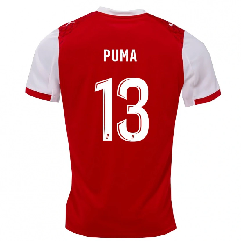 DanxenメンズIsaac Puma#13赤白ホームシャツ2025/26ジャージーユニフォーム