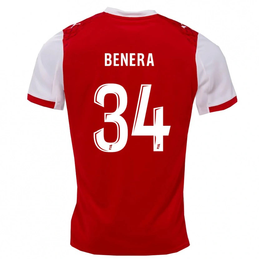 DanxenメンズUmmene Benera#34赤白ホームシャツ2025/26ジャージーユニフォーム