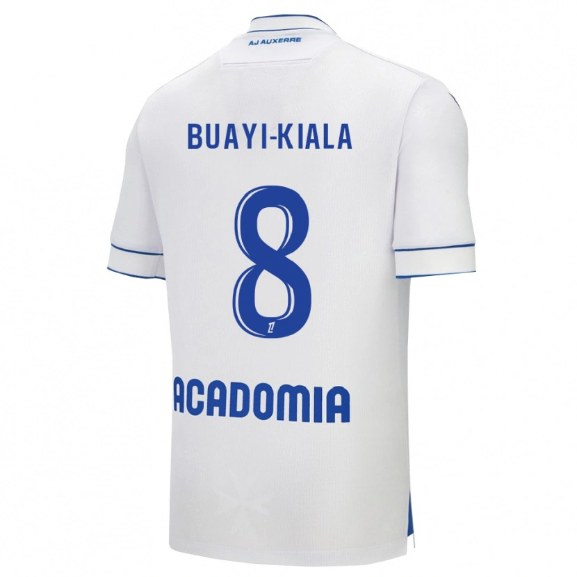 DanxenメンズNathan Buayi-Kiala#8白青ホームシャツ2025/26ジャージーユニフォーム