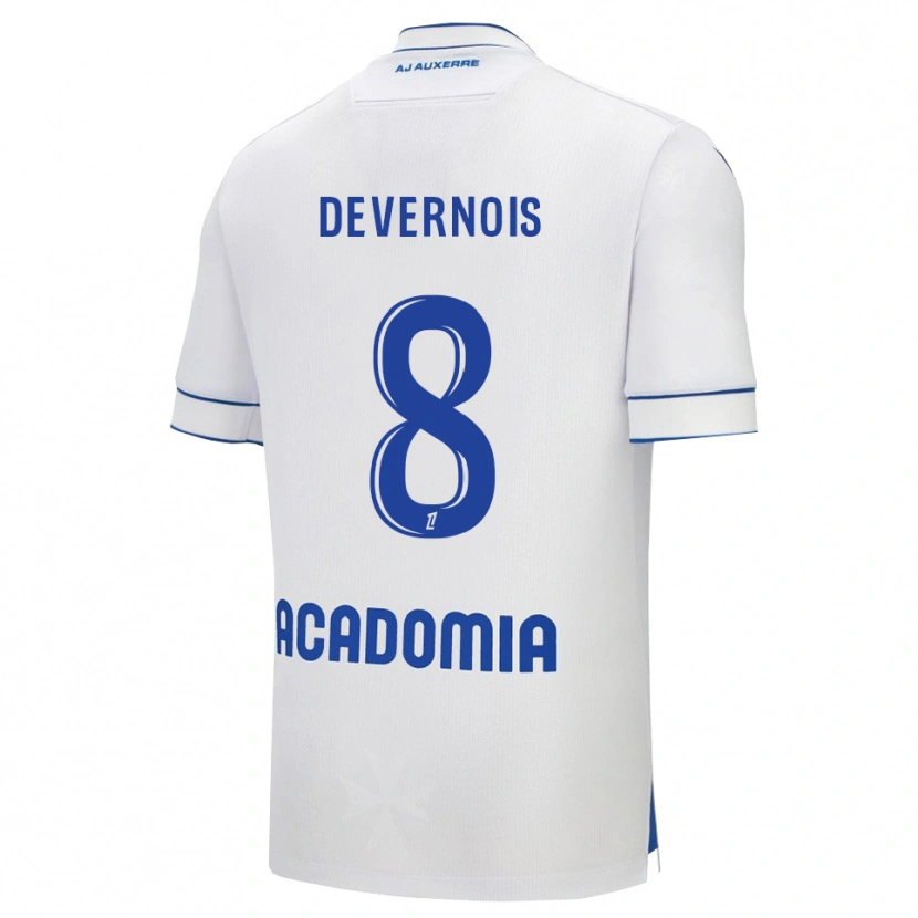 DanxenメンズTidiane Devernois#8白青ホームシャツ2025/26ジャージーユニフォーム