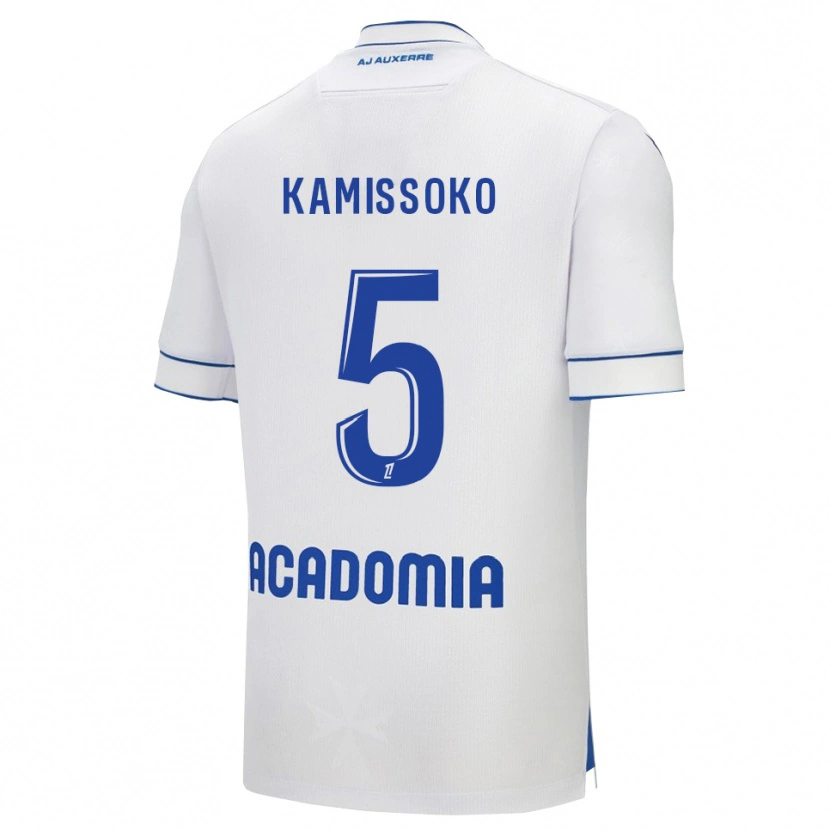 DanxenメンズIdriss Kamissoko#5白青ホームシャツ2025/26ジャージーユニフォーム