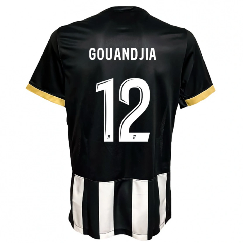 DanxenメンズBrady Gouandjia#12黒白ホームシャツ2025/26ジャージーユニフォーム