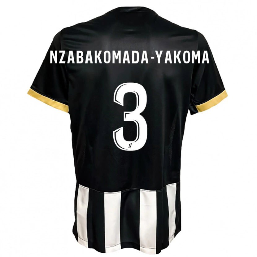 DanxenメンズRaphaël Nzabakomada-Yakoma#3黒白ホームシャツ2025/26ジャージーユニフォーム
