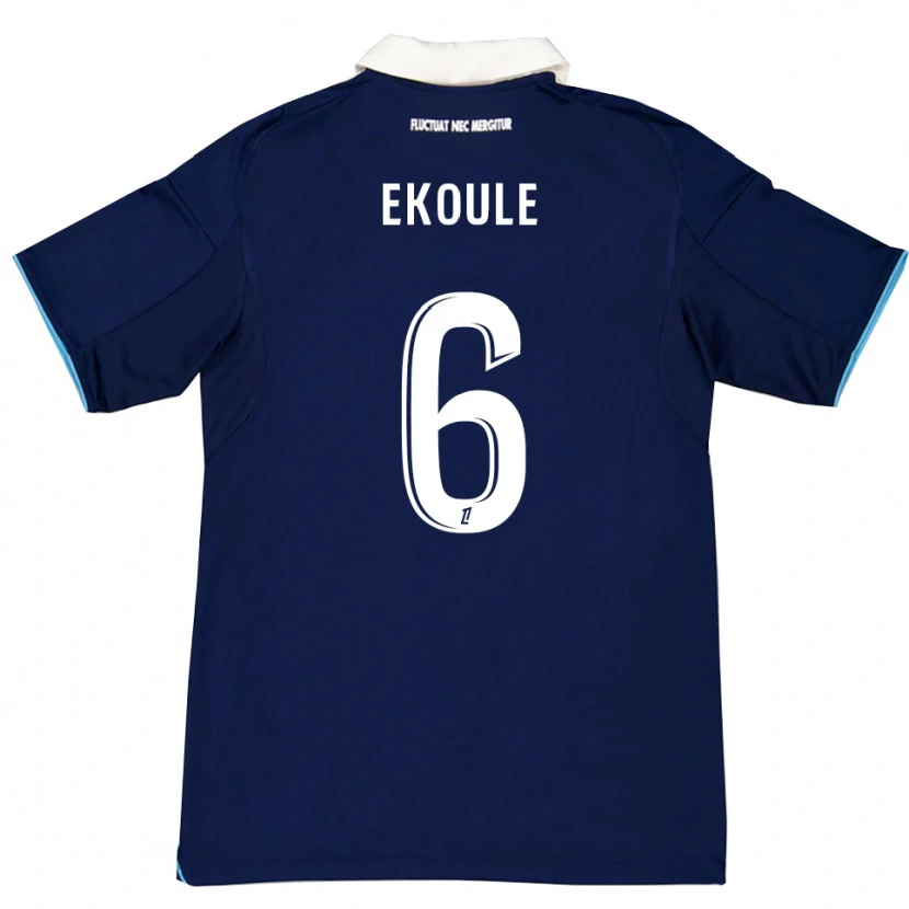 DanxenメンズLionel Ekoule#6濃青白ホームシャツ2025/26ジャージーユニフォーム