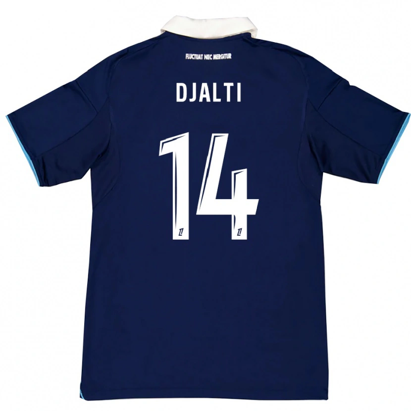 DanxenメンズNadir Djalti#14濃青白ホームシャツ2025/26ジャージーユニフォーム