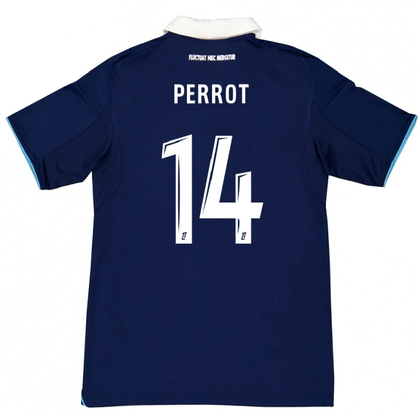 DanxenメンズMattéo Perrot#14濃青白ホームシャツ2025/26ジャージーユニフォーム