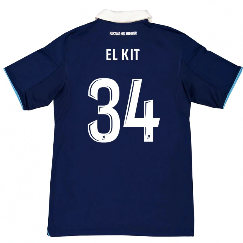 DanxenメンズKamil El Kit#34濃青白ホームシャツ2025/26ジャージーユニフォーム