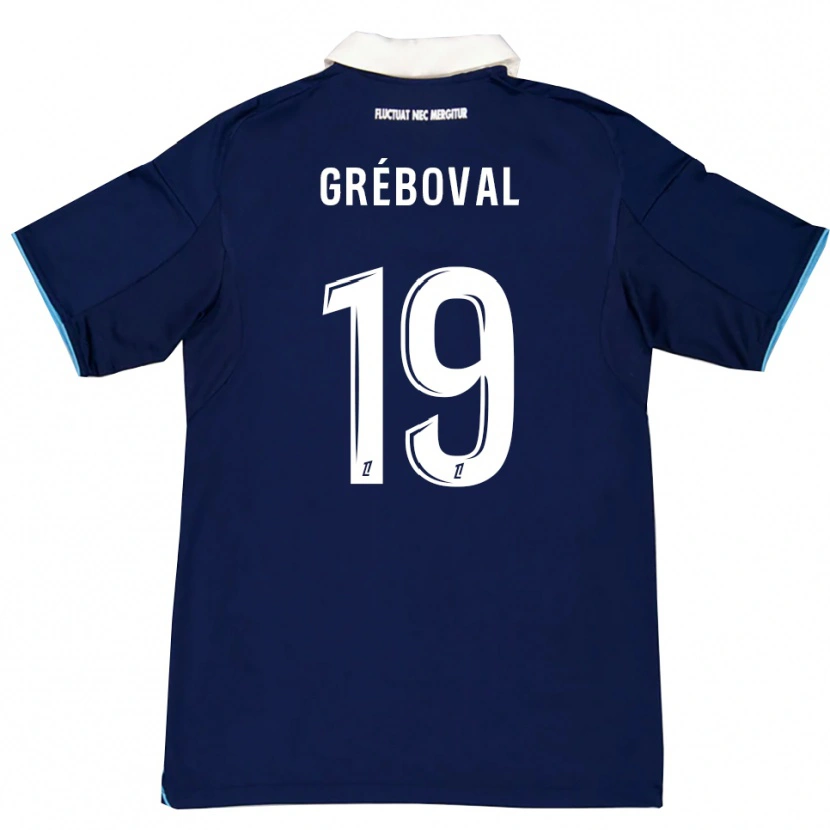 DanxenメンズThéa Gréboval#19濃青白ホームシャツ2025/26ジャージーユニフォーム