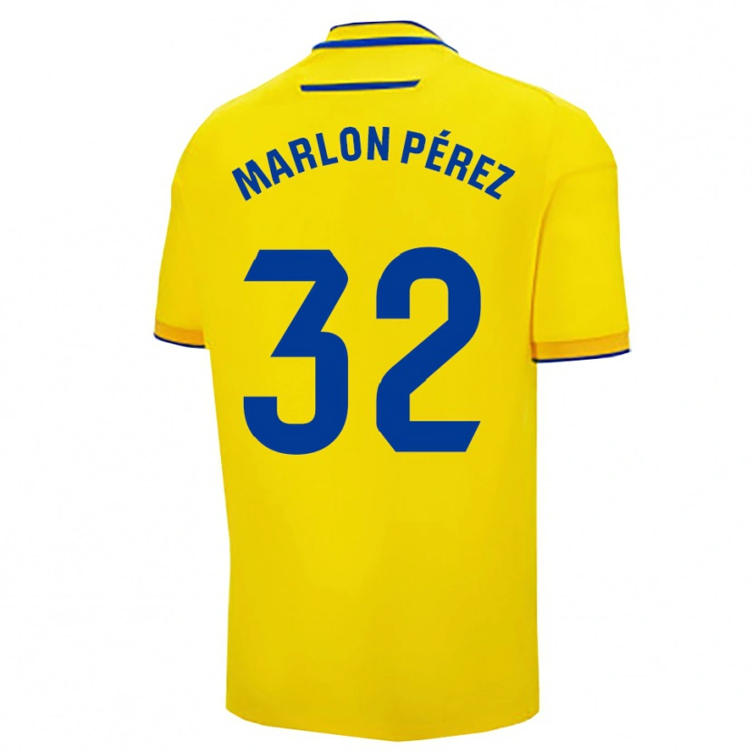 DanxenメンズMarlon Pérez#32黄紺ホームシャツ2025/26ジャージーユニフォーム