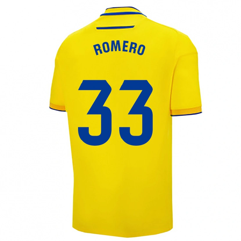DanxenメンズSaúl Romero#33黄紺ホームシャツ2025/26ジャージーユニフォーム