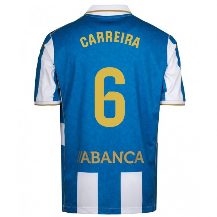 DanxenメンズDavid Carreira#6白青ホームシャツ2025/26ジャージーユニフォーム