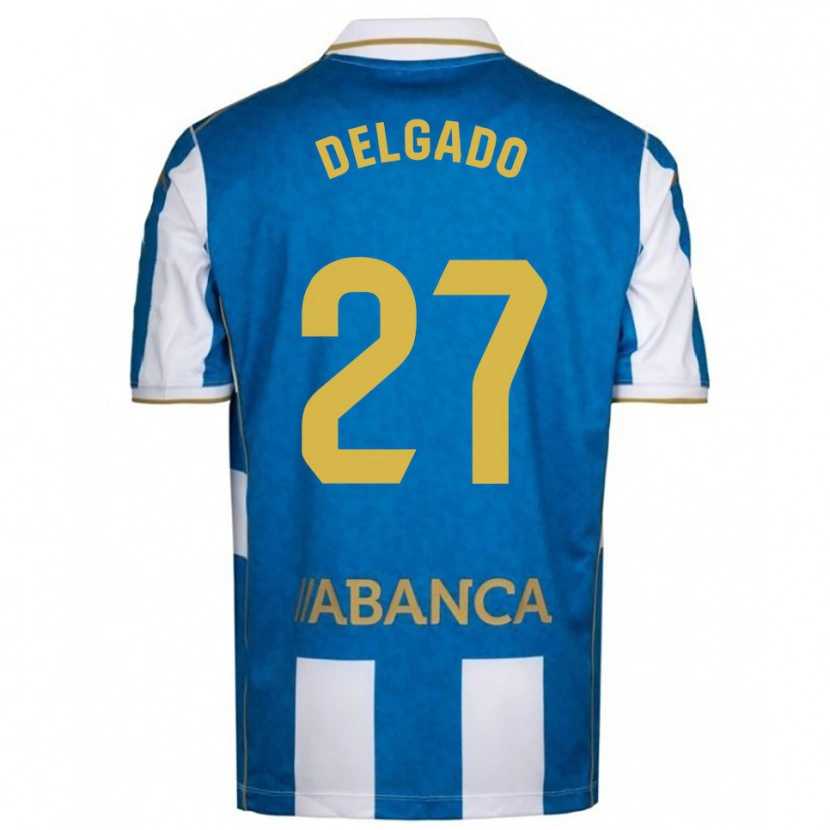 DanxenメンズÁlex Delgado#27白青ホームシャツ2025/26ジャージーユニフォーム