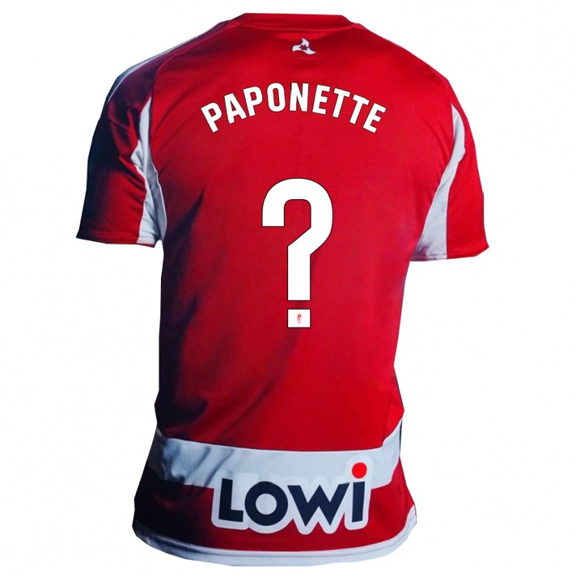 DanxenメンズAddae Paponette#0赤白ホームシャツ2025/26ジャージーユニフォーム