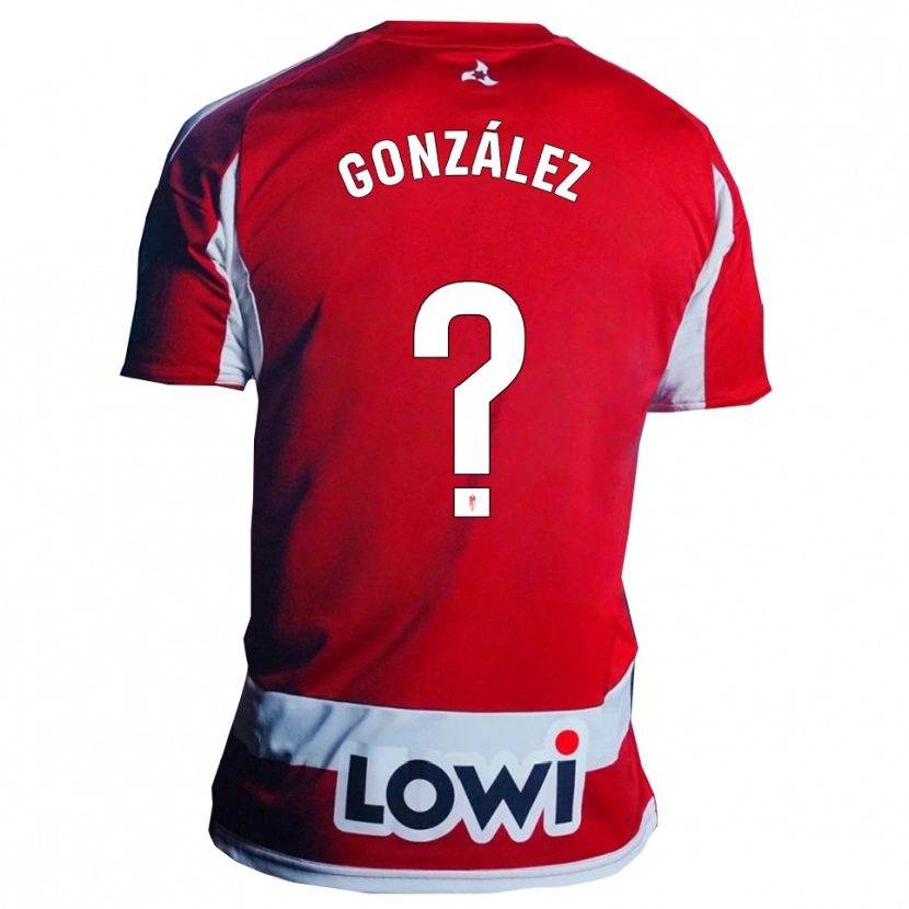 DanxenメンズPablo González#0赤白ホームシャツ2025/26ジャージーユニフォーム