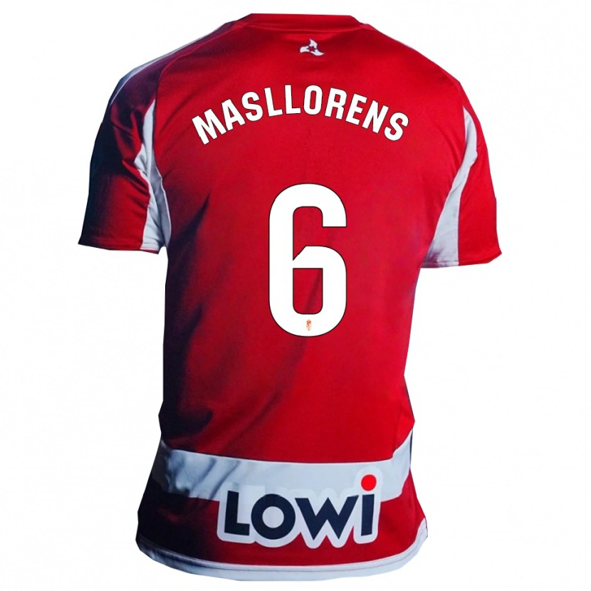 DanxenメンズJosé Masllorens#6赤白ホームシャツ2025/26ジャージーユニフォーム