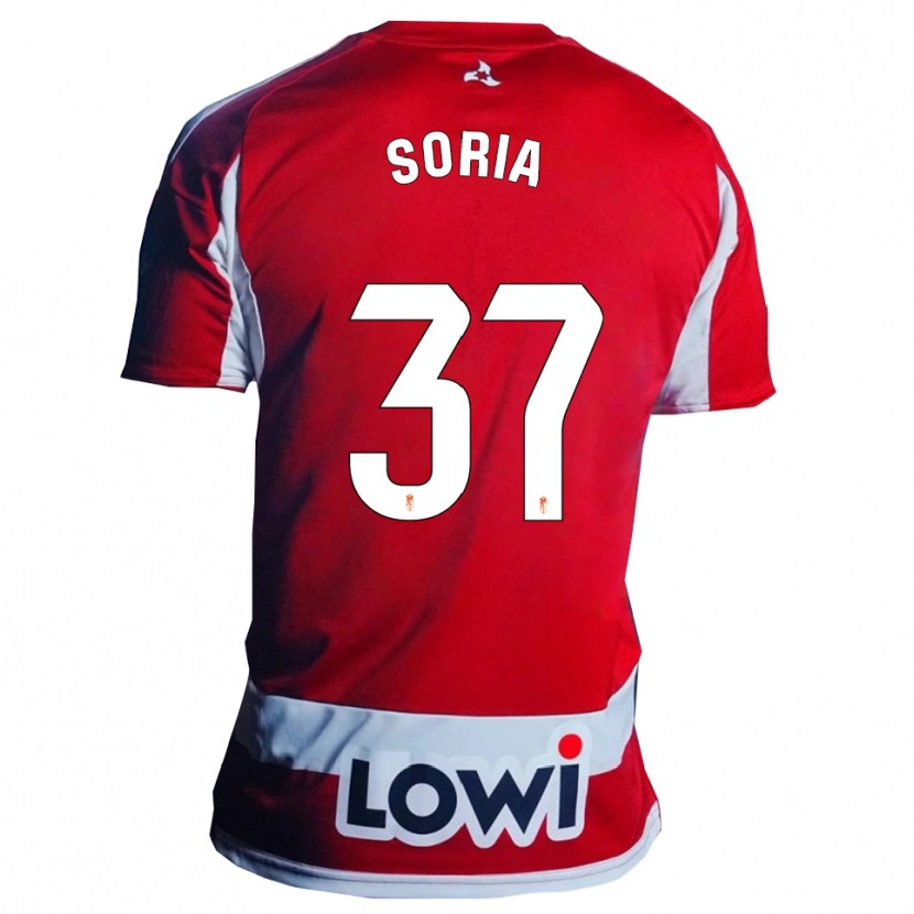 DanxenメンズCarlos Soria#37赤白ホームシャツ2025/26ジャージーユニフォーム