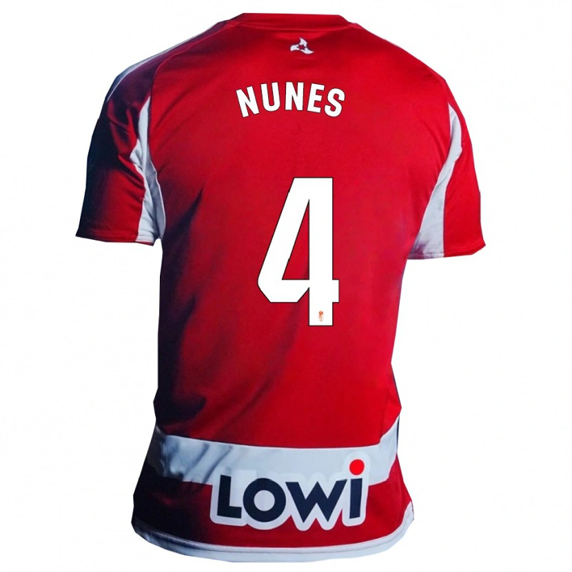 DanxenメンズDavid Nunes#4赤白ホームシャツ2025/26ジャージーユニフォーム