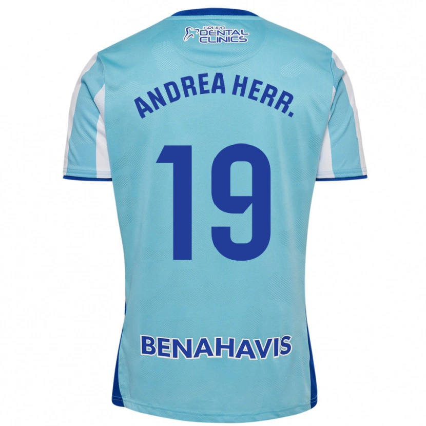 DanxenメンズAndrea Herrero Valiente#19空色白ホームシャツ2025/26ジャージーユニフォーム