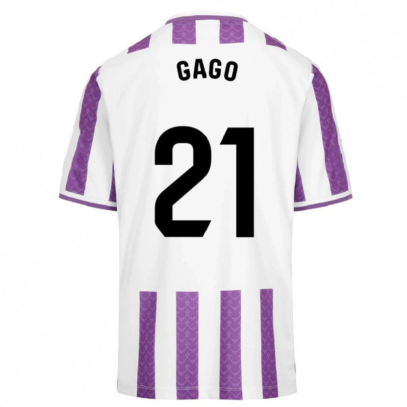 DanxenメンズLucía Gago Sánchez#21紫白ホームシャツ2025/26ジャージーユニフォーム