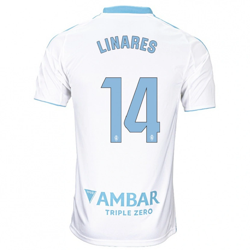 DanxenメンズÁngel Linares#14白空色ホームシャツ2025/26ジャージーユニフォーム