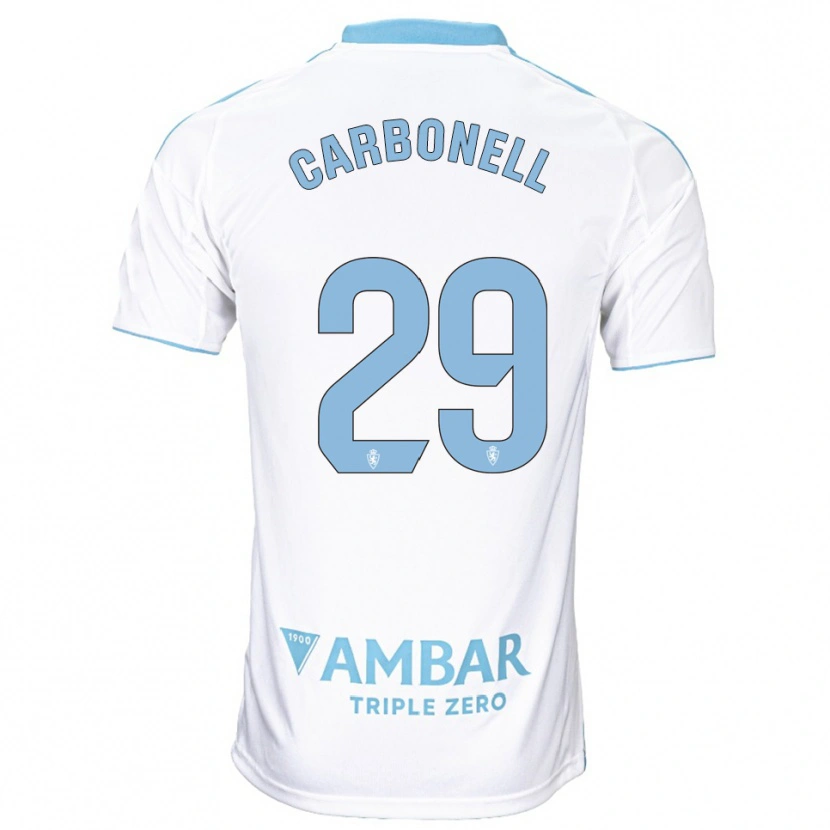 DanxenメンズLuis Carbonell#29白空色ホームシャツ2025/26ジャージーユニフォーム