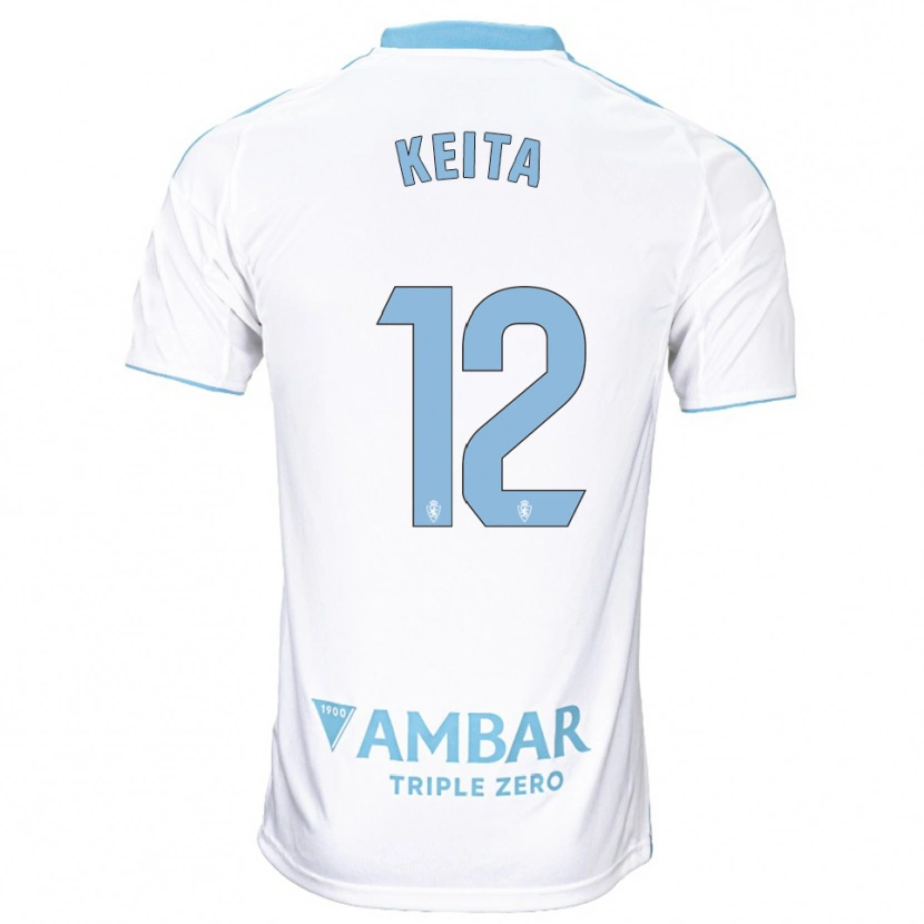 DanxenメンズLassine Keita#12白空色ホームシャツ2025/26ジャージーユニフォーム