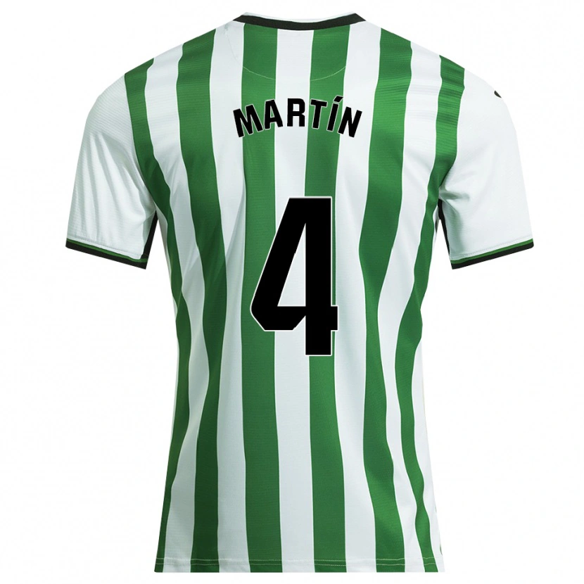 DanxenメンズÁlex Martín#4白緑ホームシャツ2025/26ジャージーユニフォーム