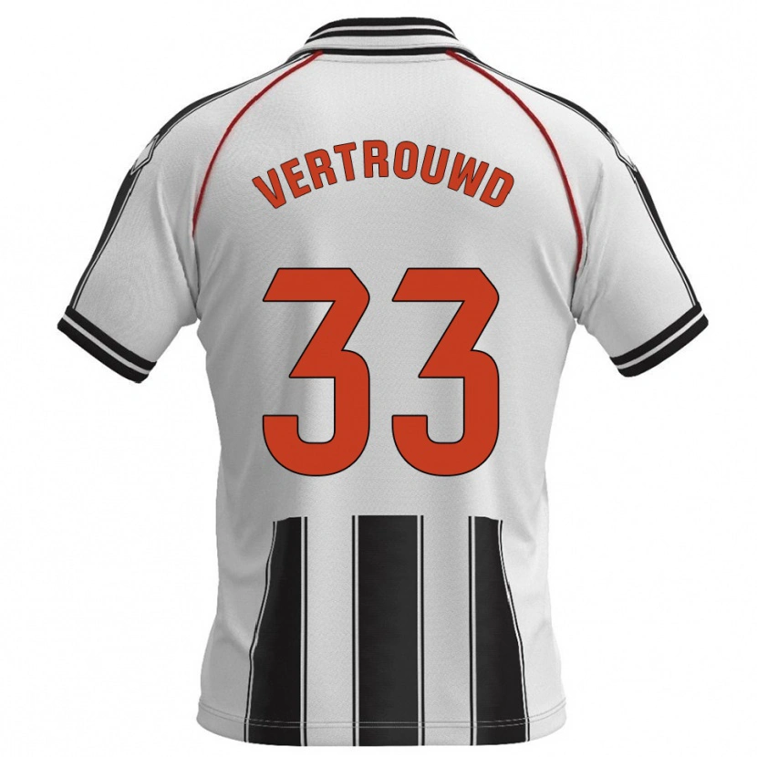 DanxenメンズJozhua Vertrouwd#33白黒ホームシャツ2025/26ジャージーユニフォーム