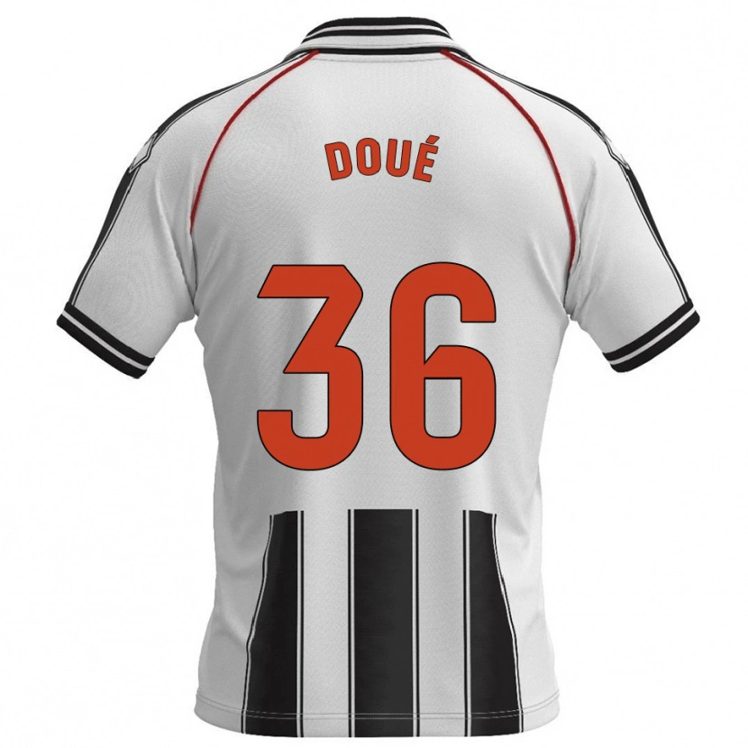 DanxenメンズMarc-Olivier Doué#36白黒ホームシャツ2025/26ジャージーユニフォーム